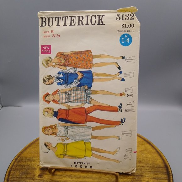 Vintage Sewing PATTERN Butterick 5132, Women 1962 Maternity Wardrobe in Misses 8 - Picture 1 of 3